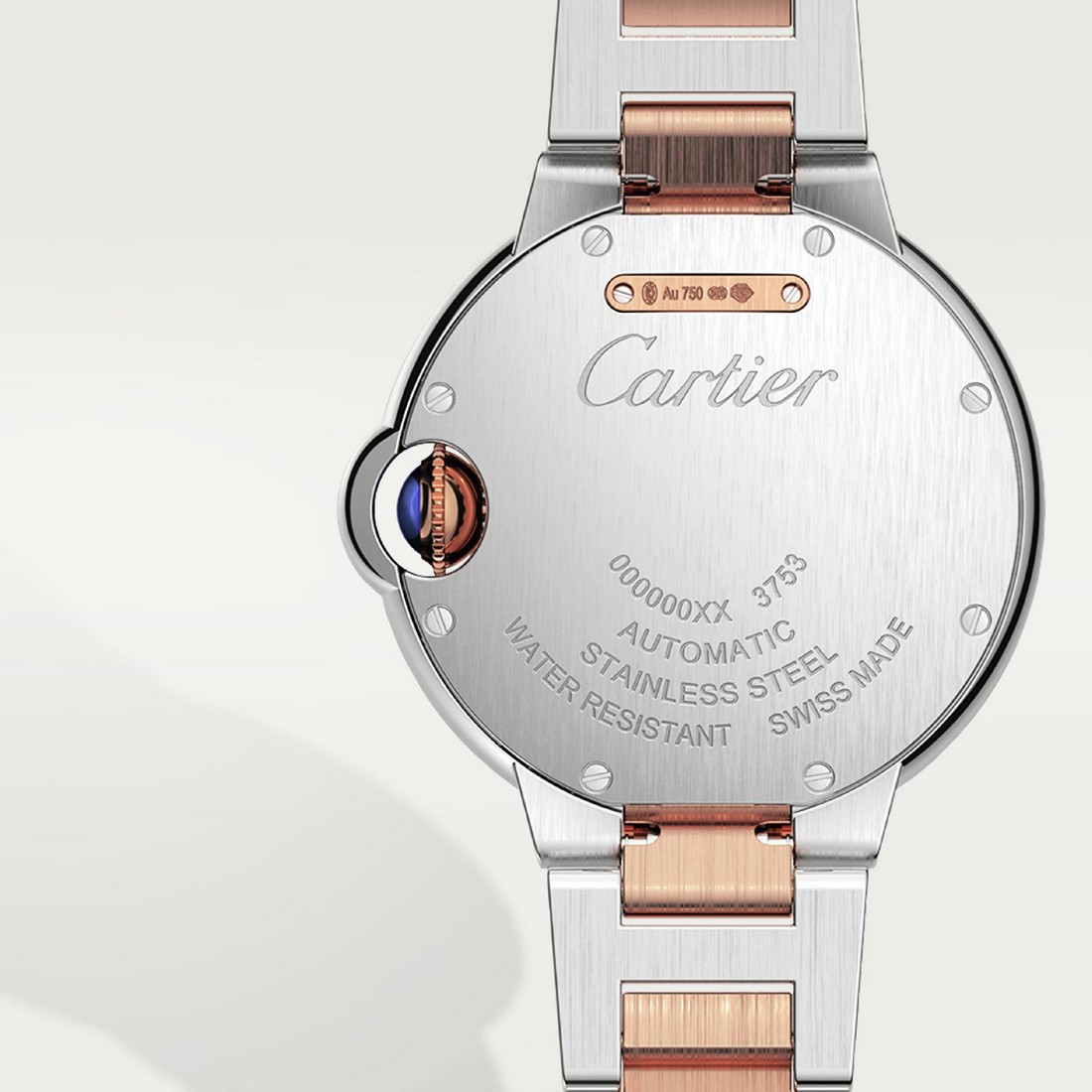 Đồng Hồ Cartier Ballon Bleu De Cartier Watch 33mm Nữ Vàng Hồng Xám